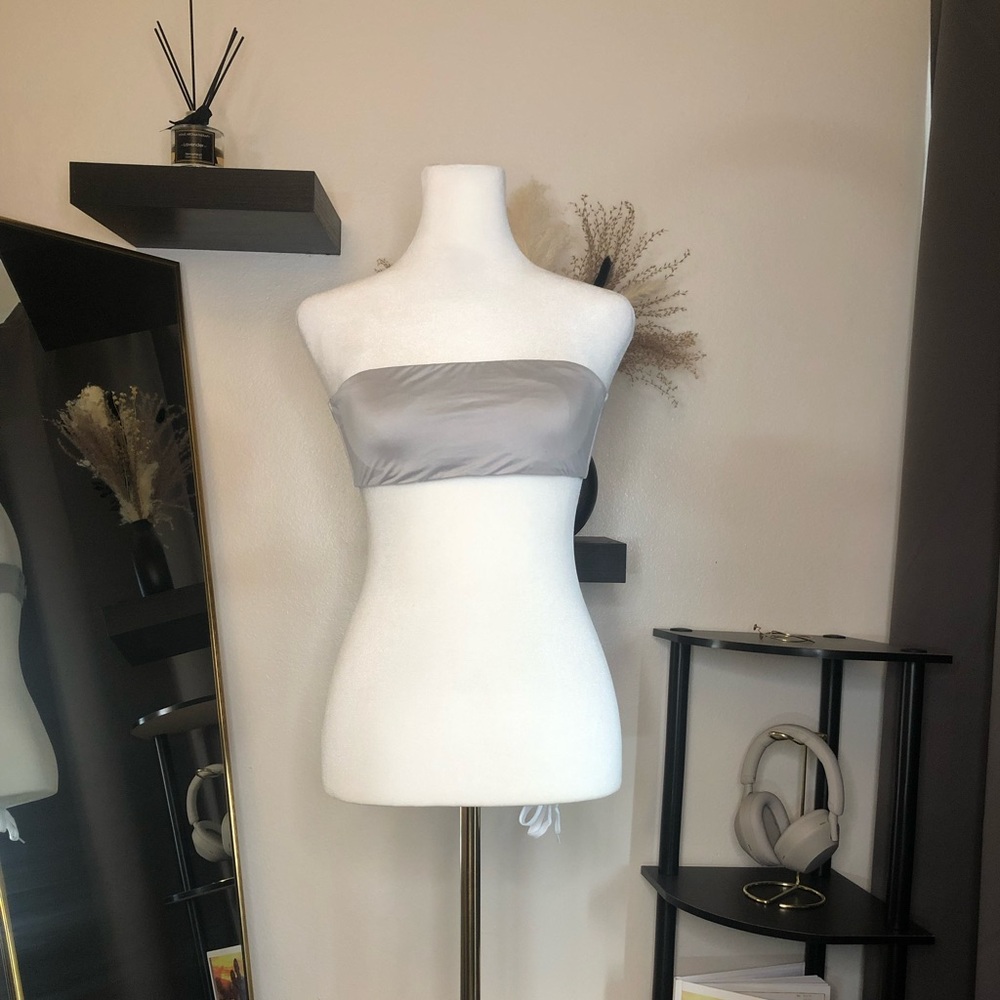 Aerie Light Grey Underlined Bandeau Bra